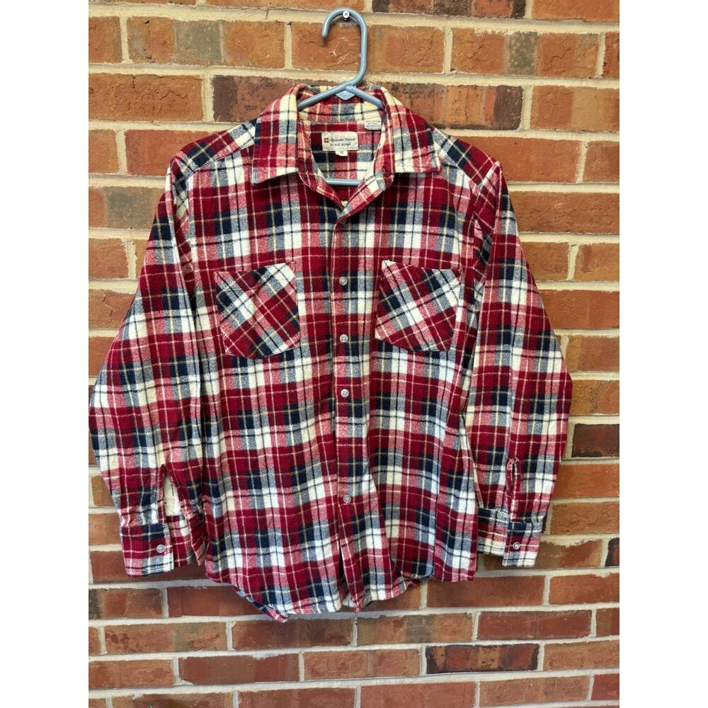 Vintage Highlander Bud Berma Red Plaid Flannel Shirt M